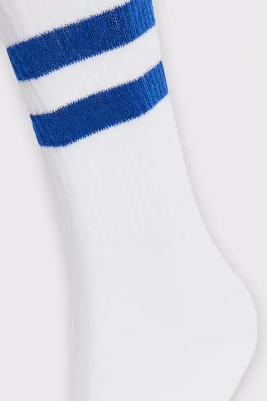 Tudors Плетено Бела Чорапи