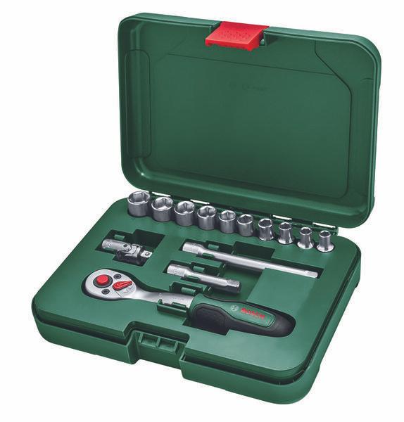 Bosch Комплет насаден клуч со крцкав клуч приклучоци Од 14 Дела