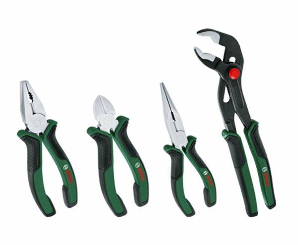 Bosch Комплет Клешти Од 4 Дела (Клешти, Страничен Секач, Клешти, Клуч За Цевки)