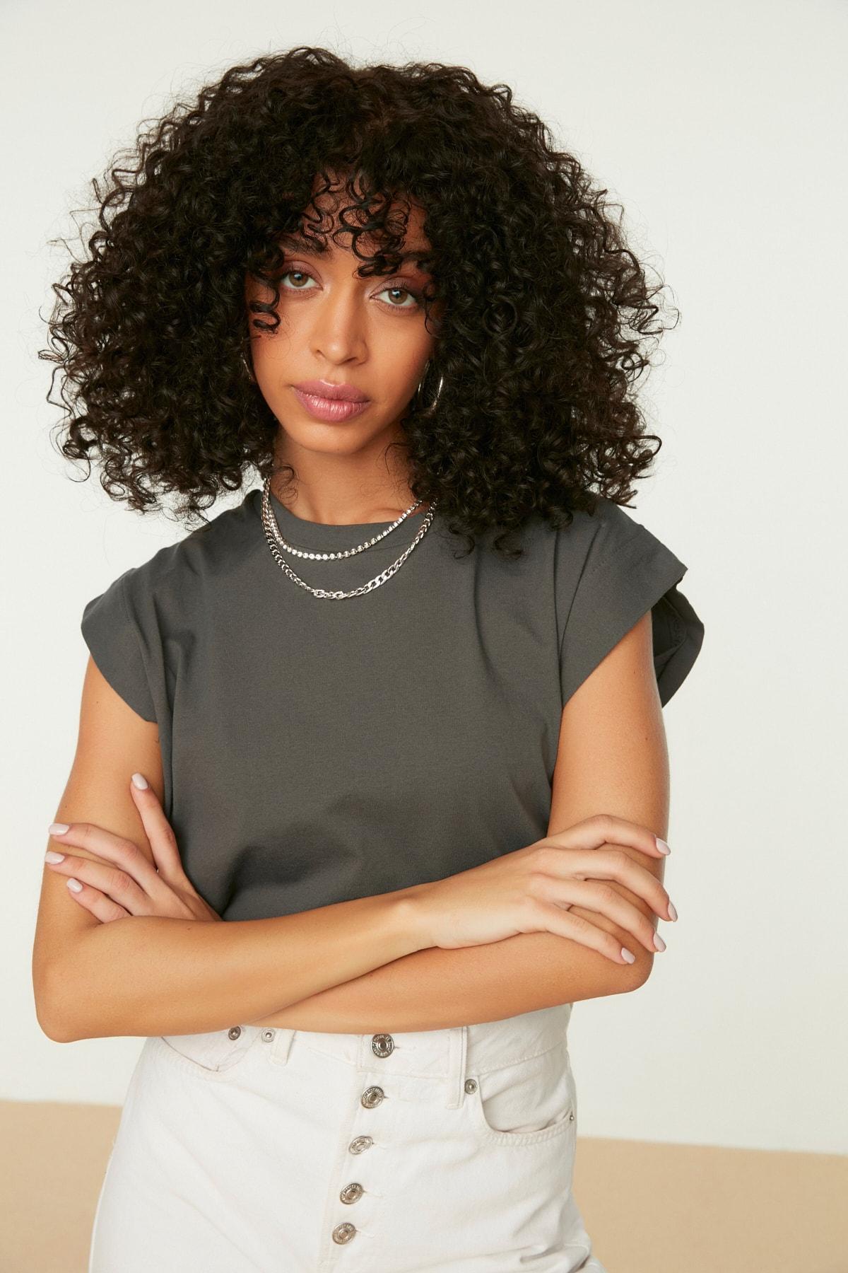 Trendyol Женска Маица Сива