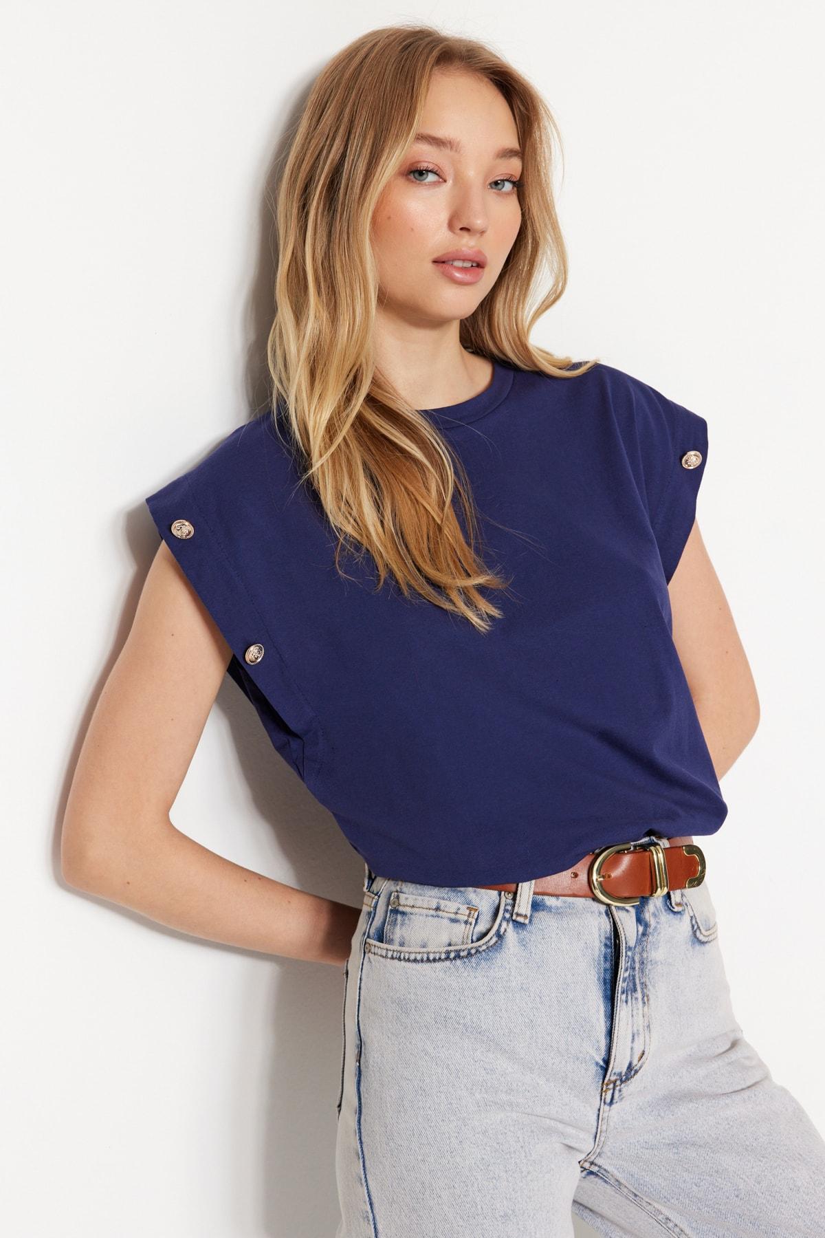 Trendyol Женска Маица Сина