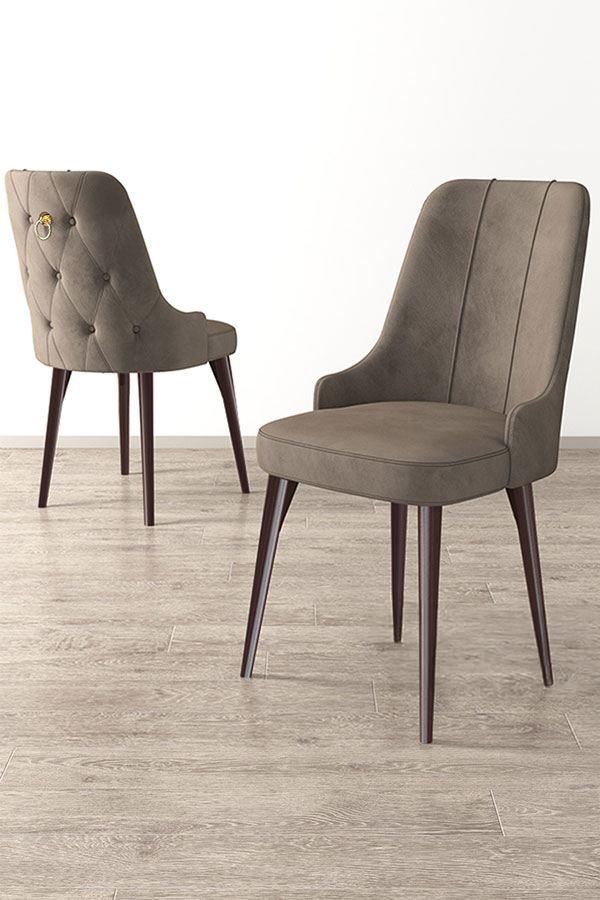 Комплет столчиња Hanah Home Newa, 46x94x46 см, 6 парчиња, кафеаво-кафеава
