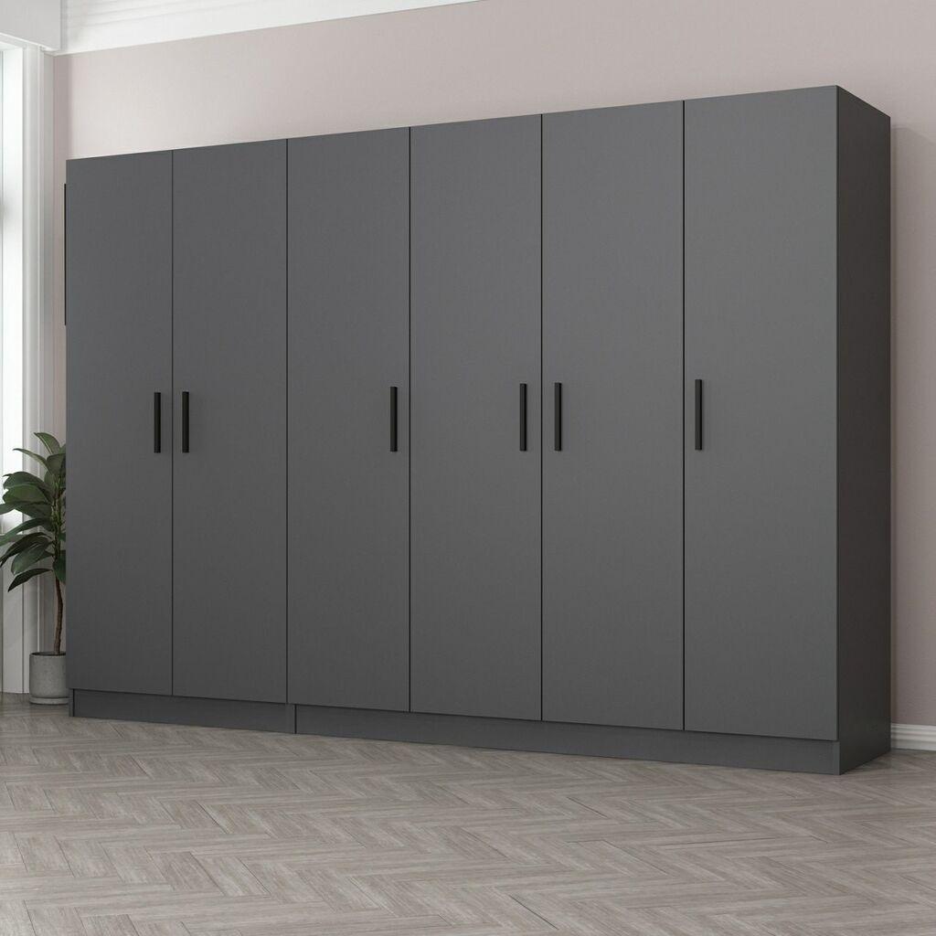 Гардеробер Hanah Home Kale-5080, 270x210x52 см, Антрацит