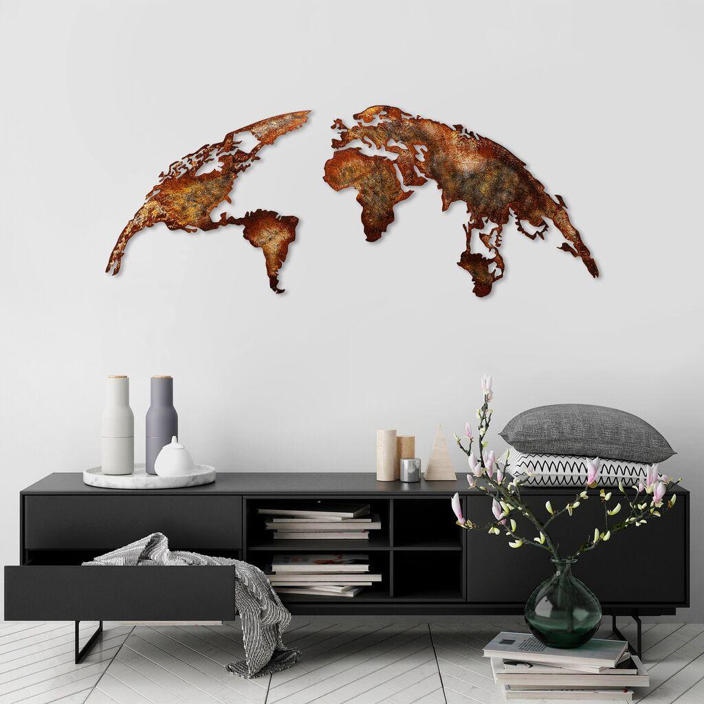 Wallity dzидна декорација Светска мапа, 150 см x 59 см, шарена