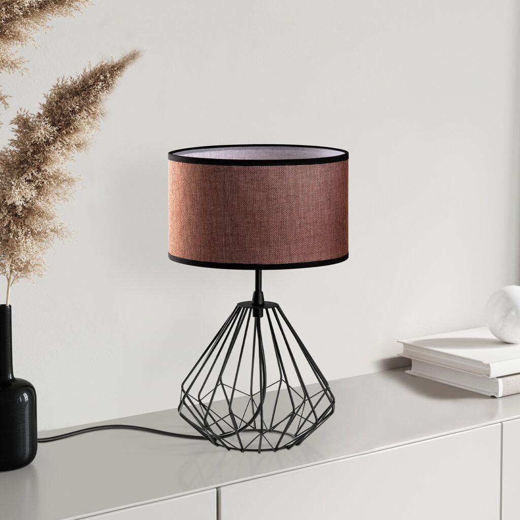 Столна ламба Opviq Diamond-S-708, 25x25x43 см, IP20, кафеаво-црна