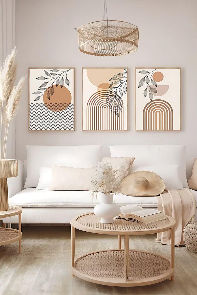 Слика Wallity 3Dartsoho129, 3 дела, 33 x 48 см