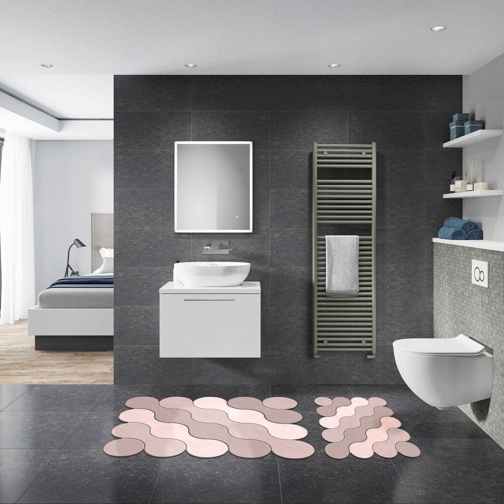 L'essentiel Maison 21011715PU душек за бања, 2 парчиња, розова