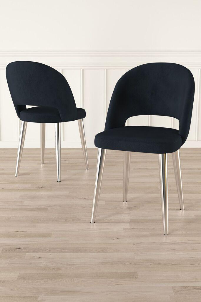 Комплет столчиња Hanah Home Pane, 85x59x146 см, 6 парчиња, црна
