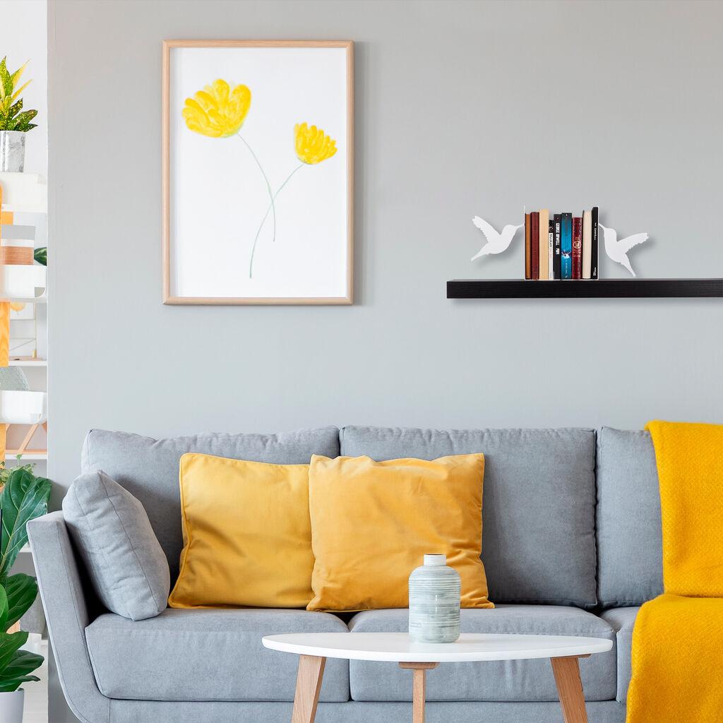 Држач за книги Aberto Design 11, 42,5x14x22 см, бел