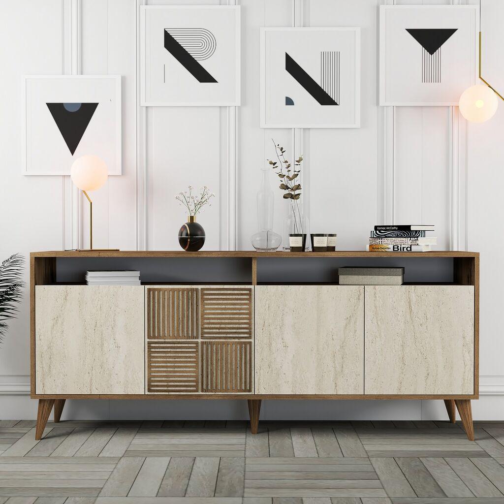 Конзолна маса Hanah Home Milan, 180x78x35 см, орев