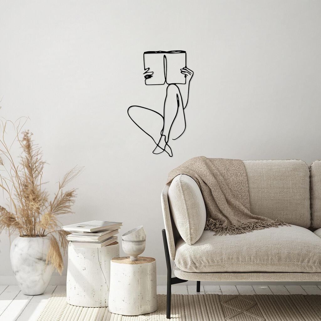 Метална dzидна декорација Wallity 43x70 см црна