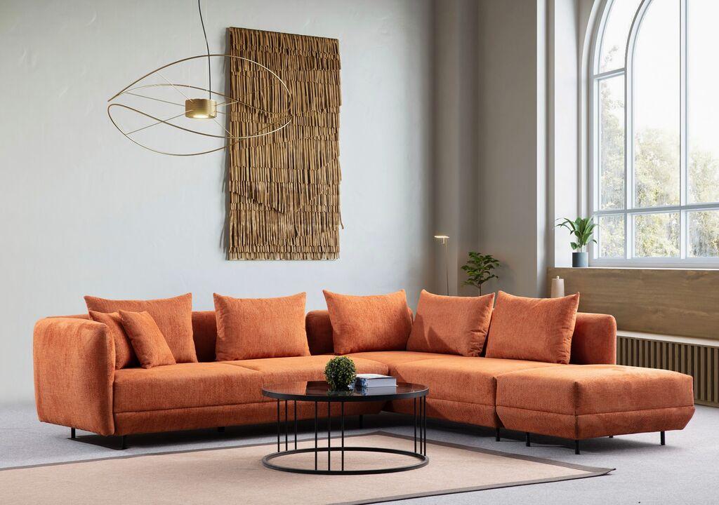 Аголна софа Atelier del Sofa Florence, 310x265 см, портокалова
