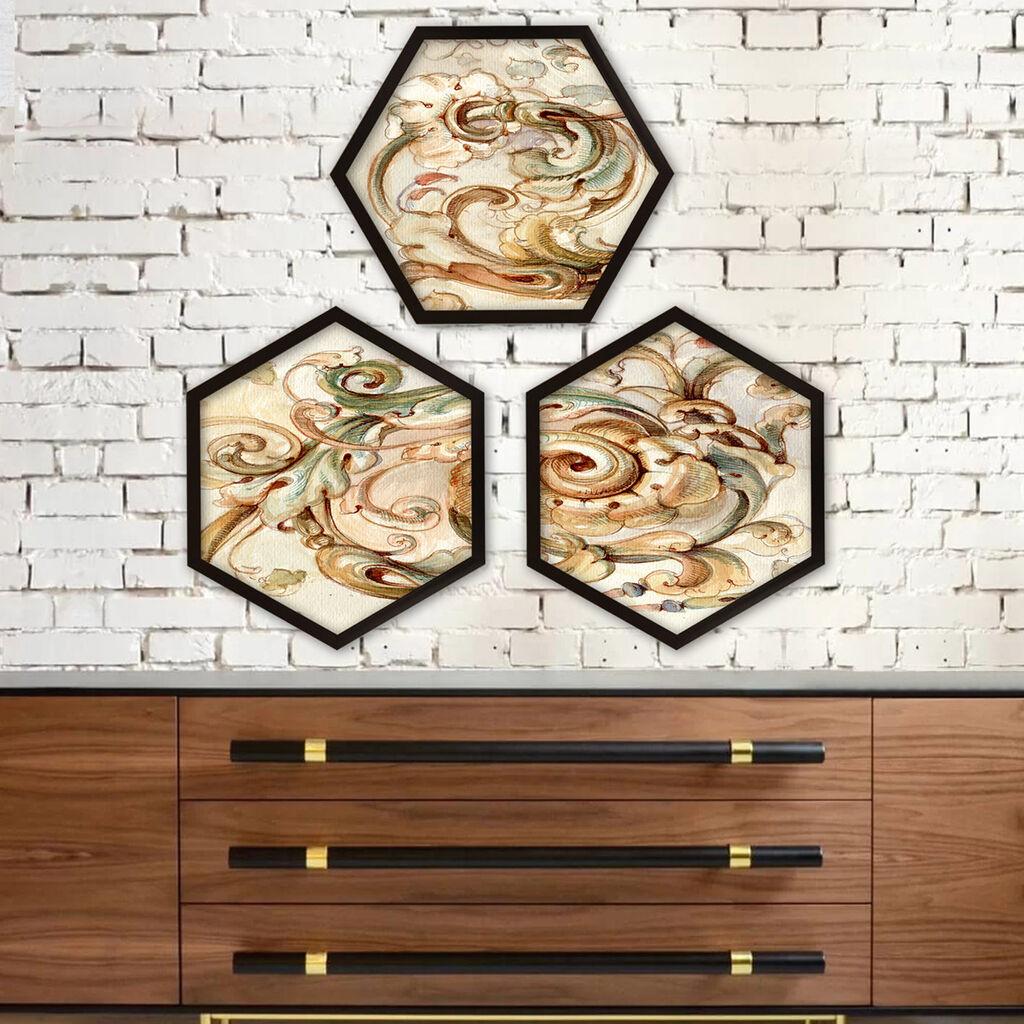 Wallity врамена слика 6GEN73976809, 35x35 см, 3 дела