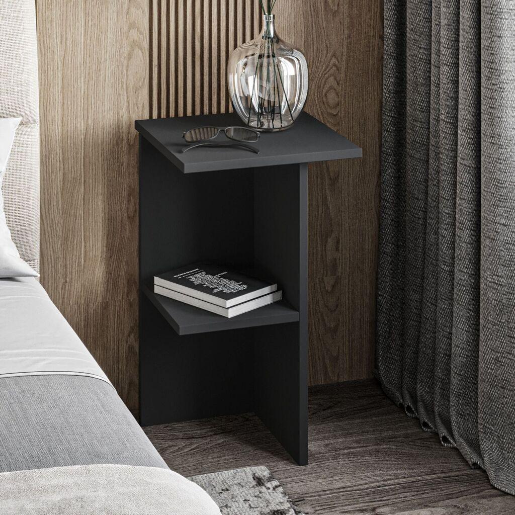 Ноќна масичка Hanah Home Leray, 36x60x36 см, антрацит