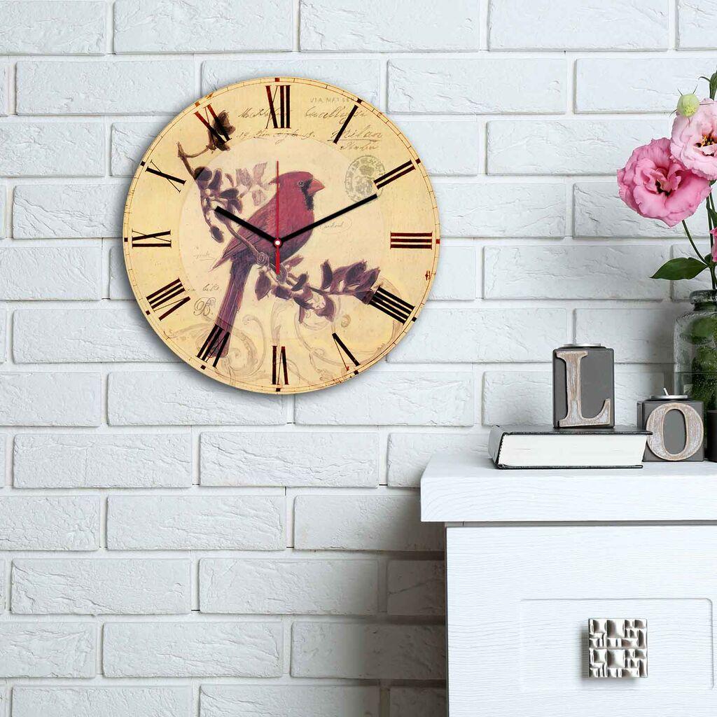 Wallity MDF dzиден часовник во боја 30 см