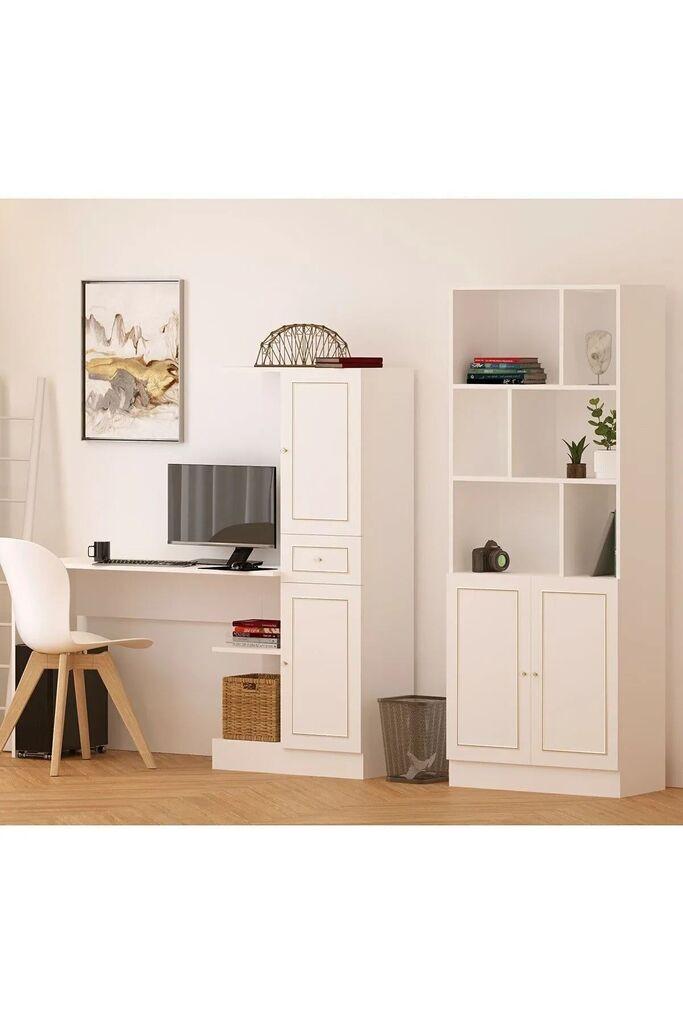 Гарнитура биро Hanah Home со полица за книги Rb1000401558, бела