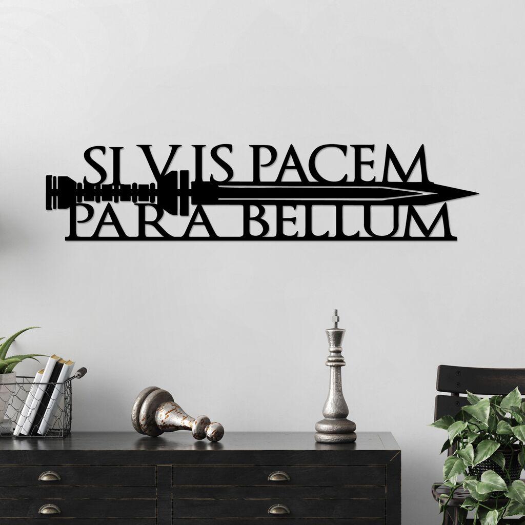 Wallity декорација за dzид Si Vis Pacem 2, 60x14 см, црна
