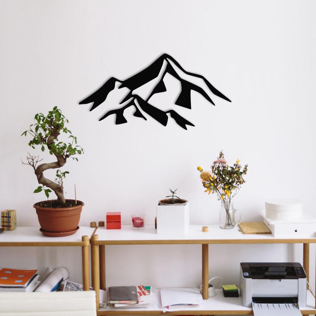 Wallity dzидна декорација Mountain 1, 80x40 см, 1,2 мм, црна
