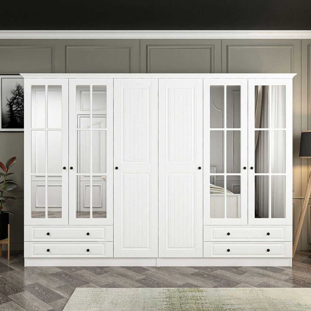 Гардеробер Hanah Home Kale Mebran 4784, 225x210x52 см, бел