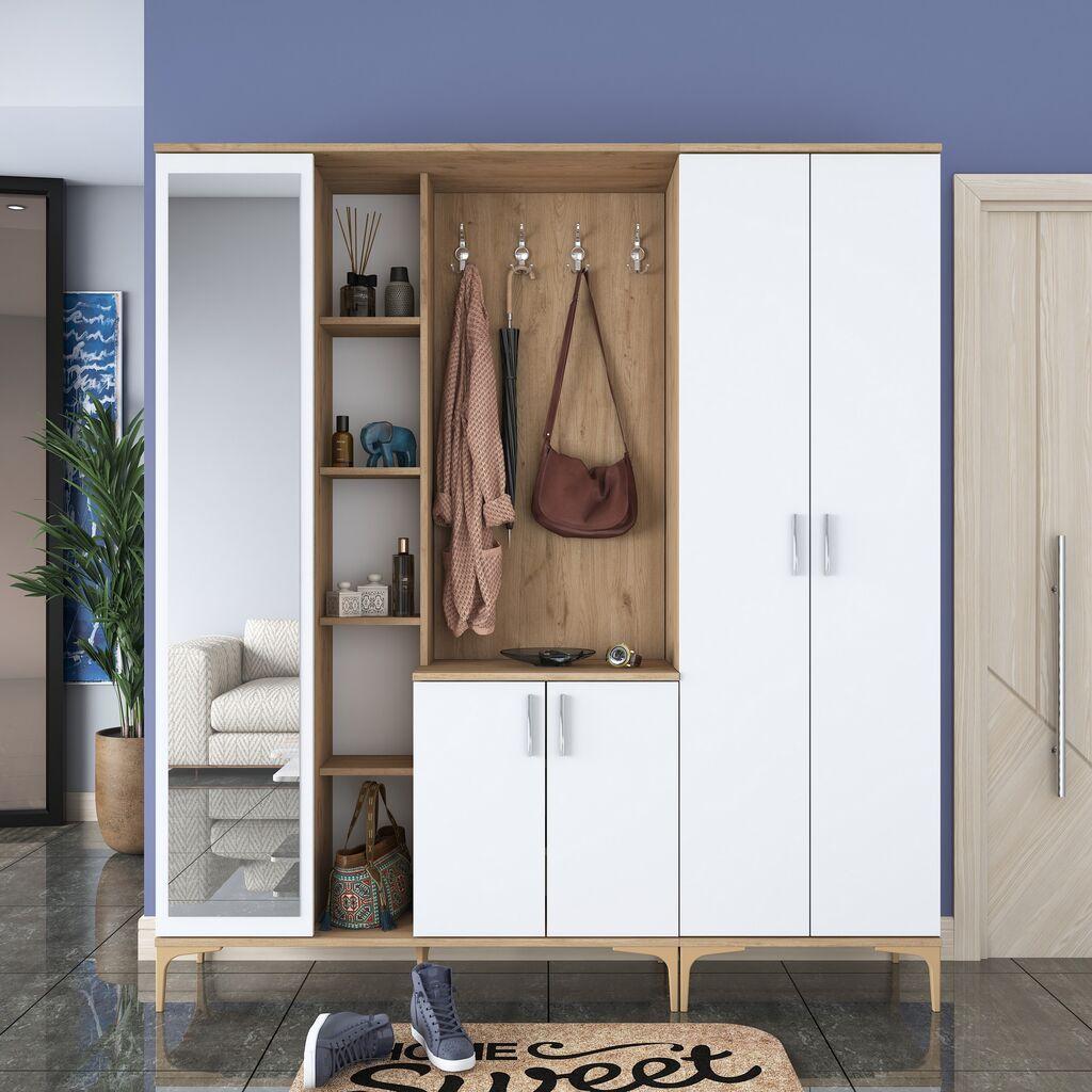 Комплет за ходник Hanah Home EA131-2801, 180x37,5x198,6 см, бела