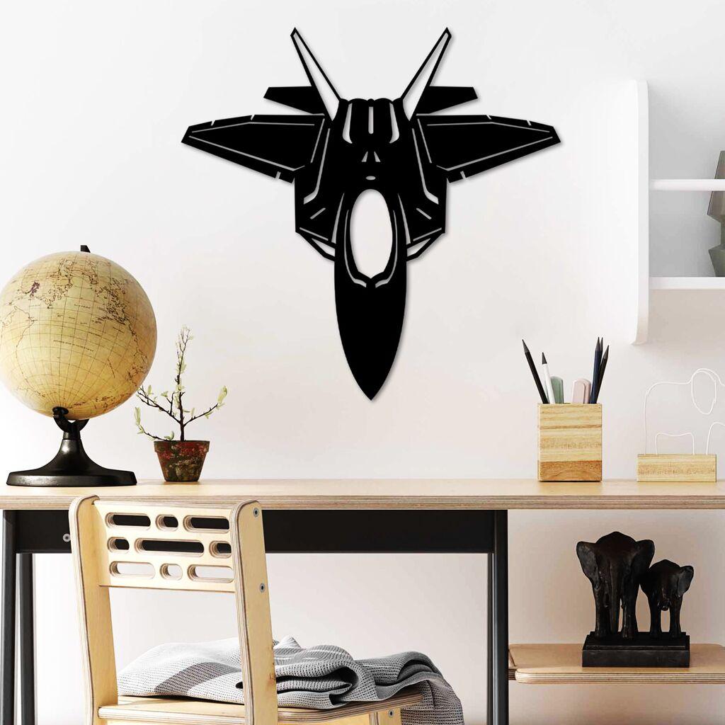 Wallity декорација за dzид F-22 RAPTOR, 57 x 56 см, црна