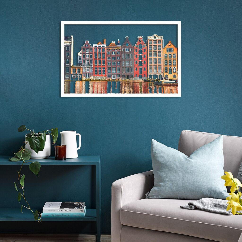 Wallity APT329MCA Dzидна декорација Амстердамски куќи, 45x70 см
