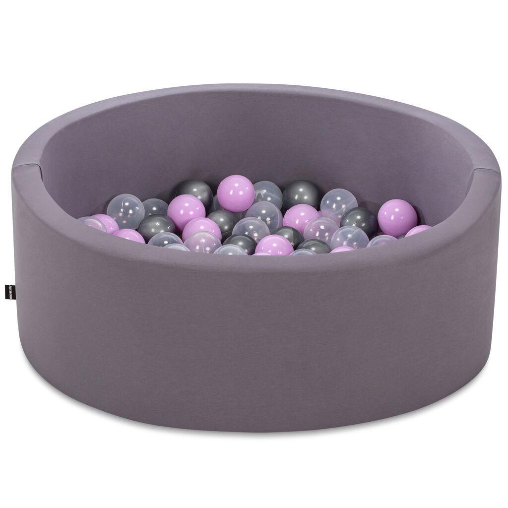 Базен со топчиња Aberto Design, Bubble Pops v7, 85x85x30 см, сив