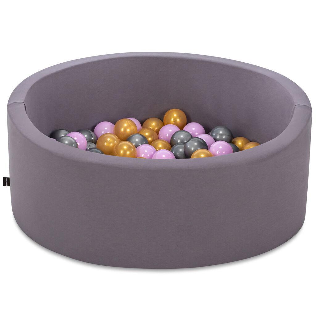 Базен Aberto Design со топчиња, Bubble Pops v8, 85x85x30 см, сив