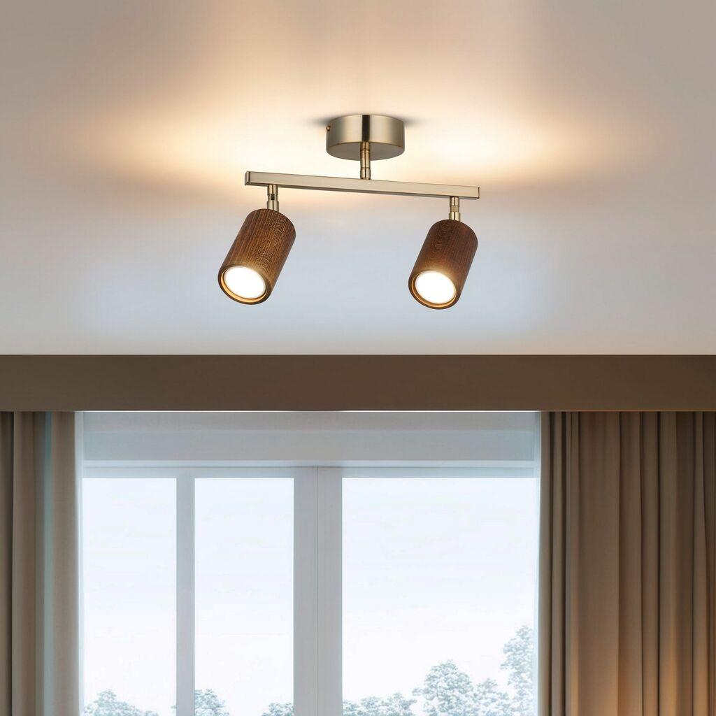 Opviq Luster Legno-52-12, O6.5, 10 см, IP20 Златно-кафеава боја
