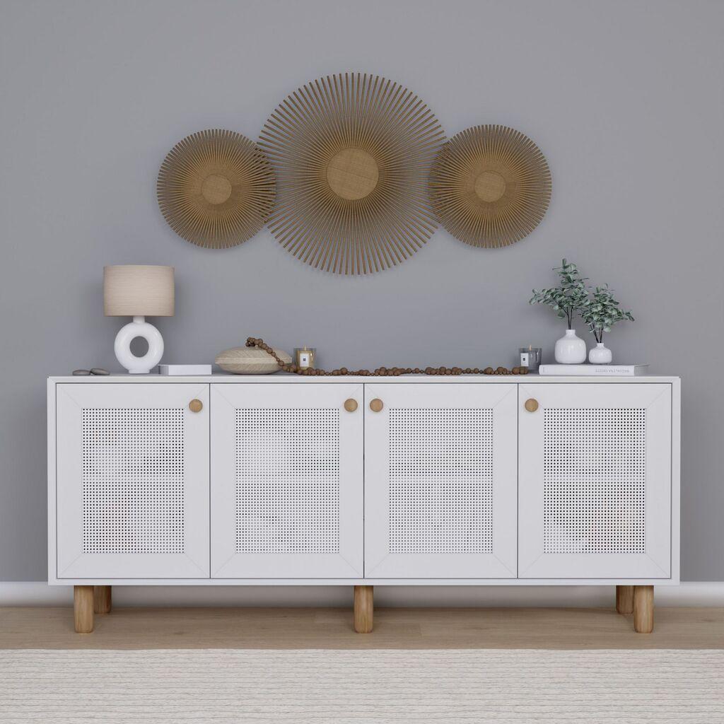 Конзолна маса Hanah Home Bohemian 1600-134, 180x75x40 см, бела