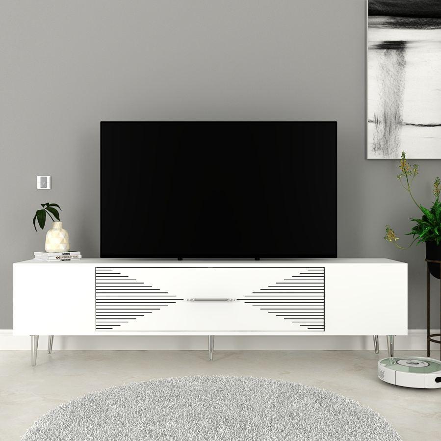 Комода за телевизор Hanah Home Dekol1, 150x48,2x29,6 см, бела