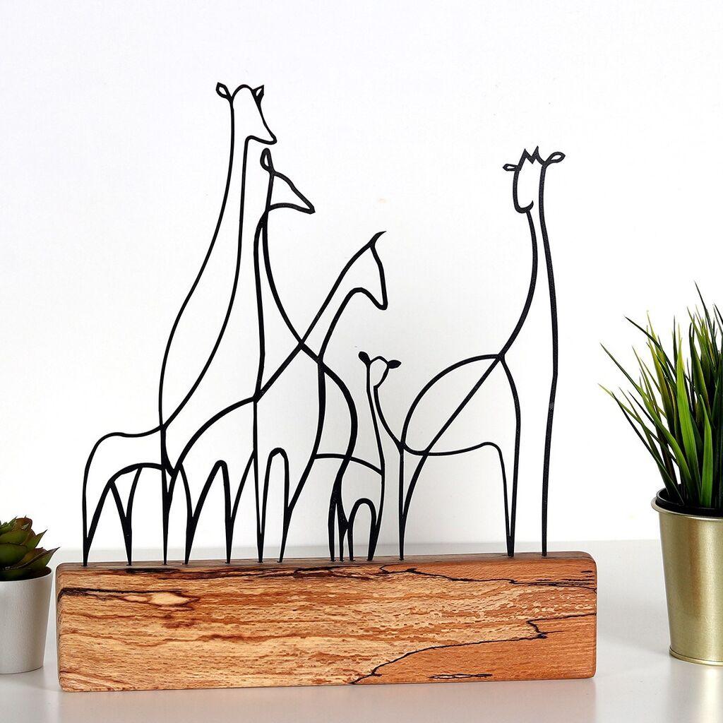 Декоративна фигура Aberto Design M-033, 30x35x3.5 см, црна