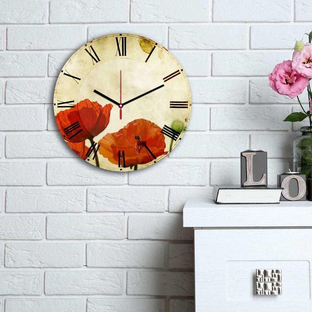 Wallity MDF dzиден часовник во боја 30 см