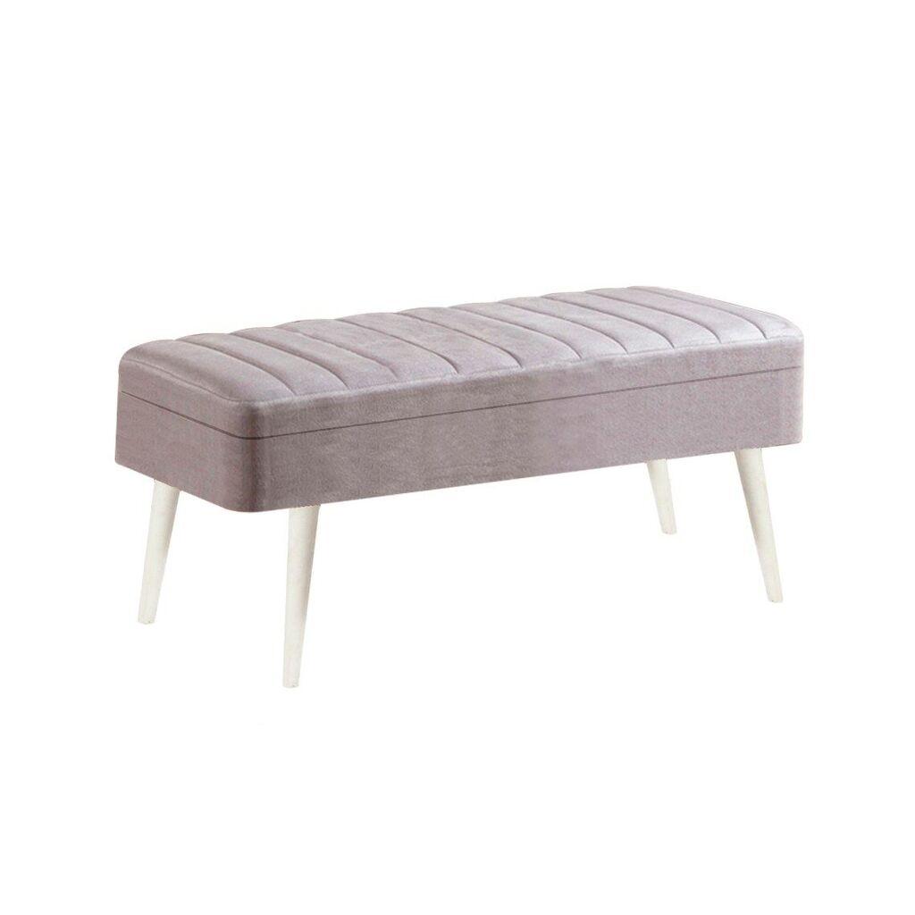 Клупа Hanah Home Vina 0701, 90x39x40 см, сива