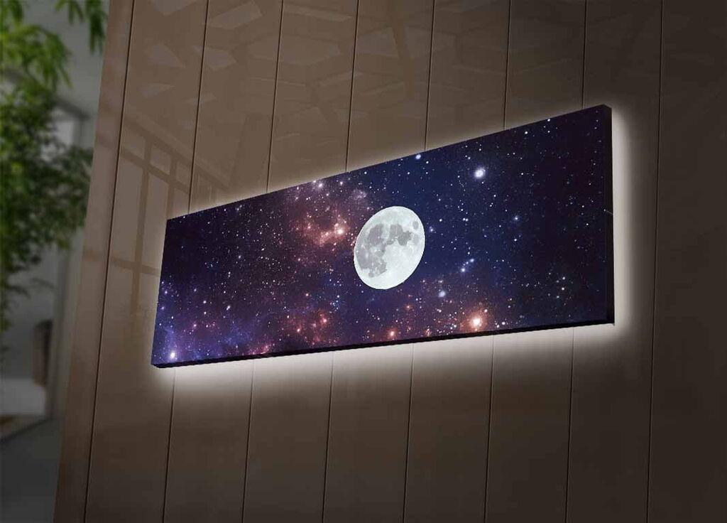 Слика „Волити" на платно со LED осветлување 30x90 см