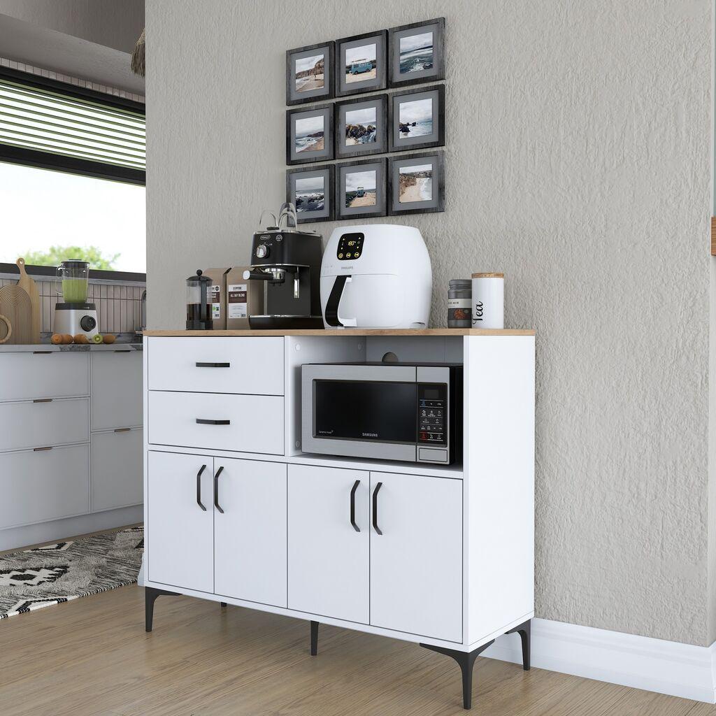 Комода Hanah Home за повеќекратна употреба JE166-3283, 120 x 40 x 98,6 см, бела