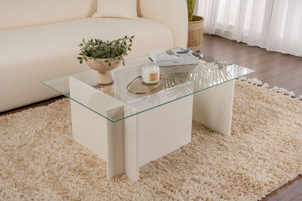 Маса Hanah Home Club Ventrino, 105x65x40 см, бела