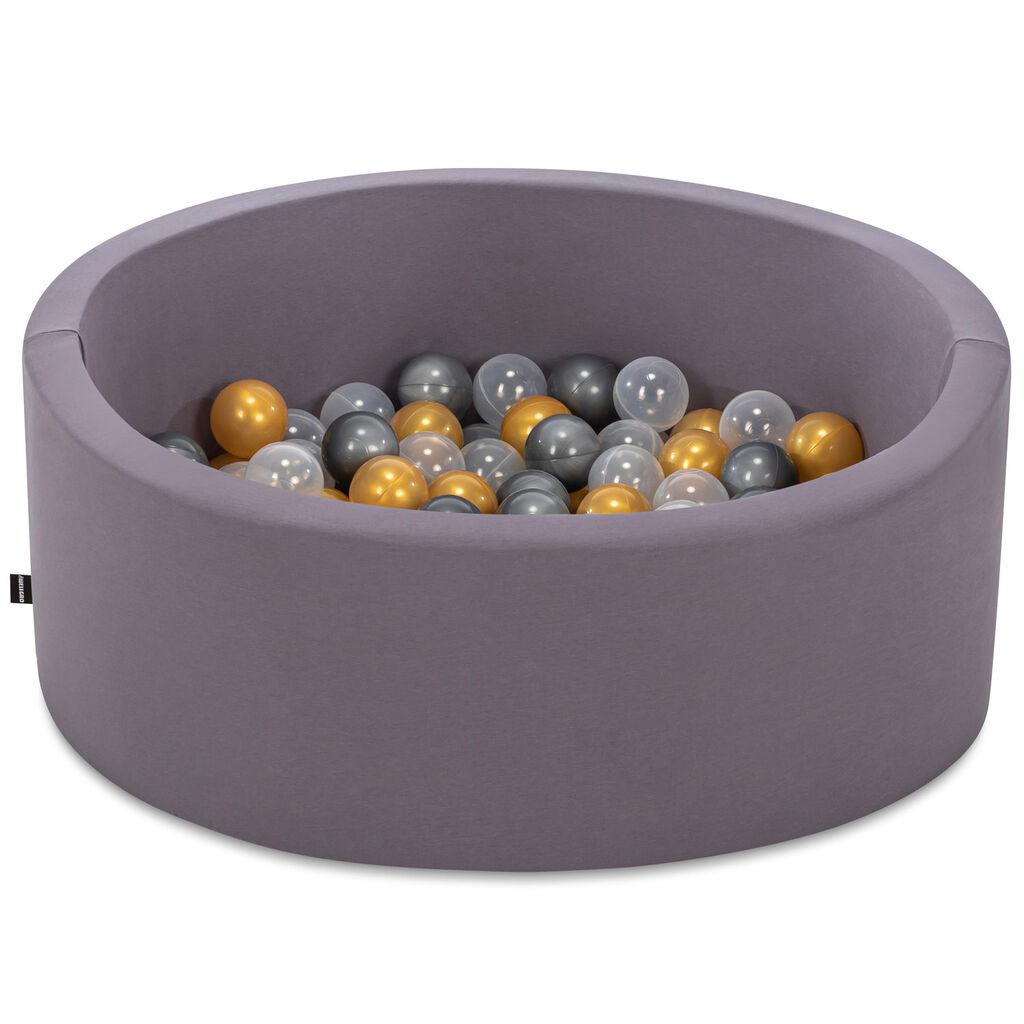 Базен Aberto Design со топчиња, Bubble Pops v4, 85x85x30 см, сив