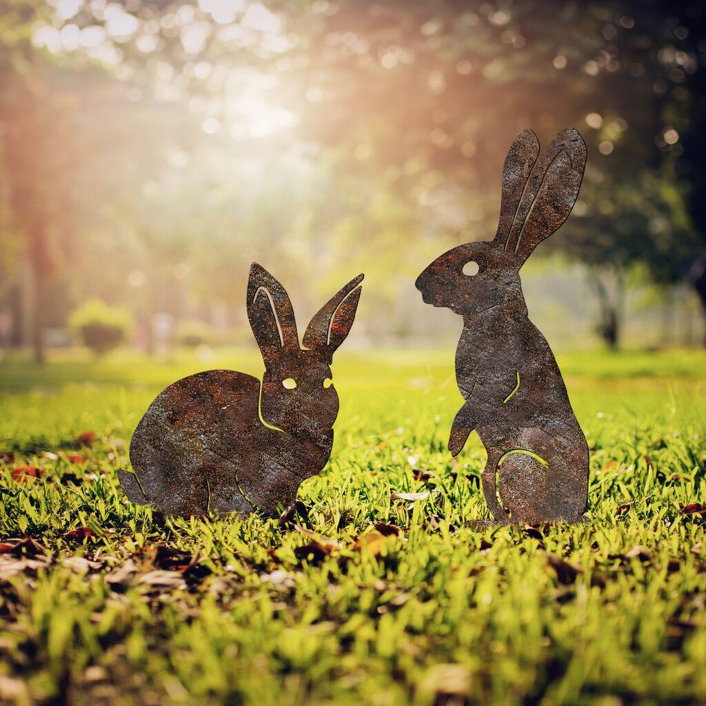 Комплет декоративни фигури RaAbbits 01 од Aberto Design, 52x35 и 56x24 см, 2 парчиња