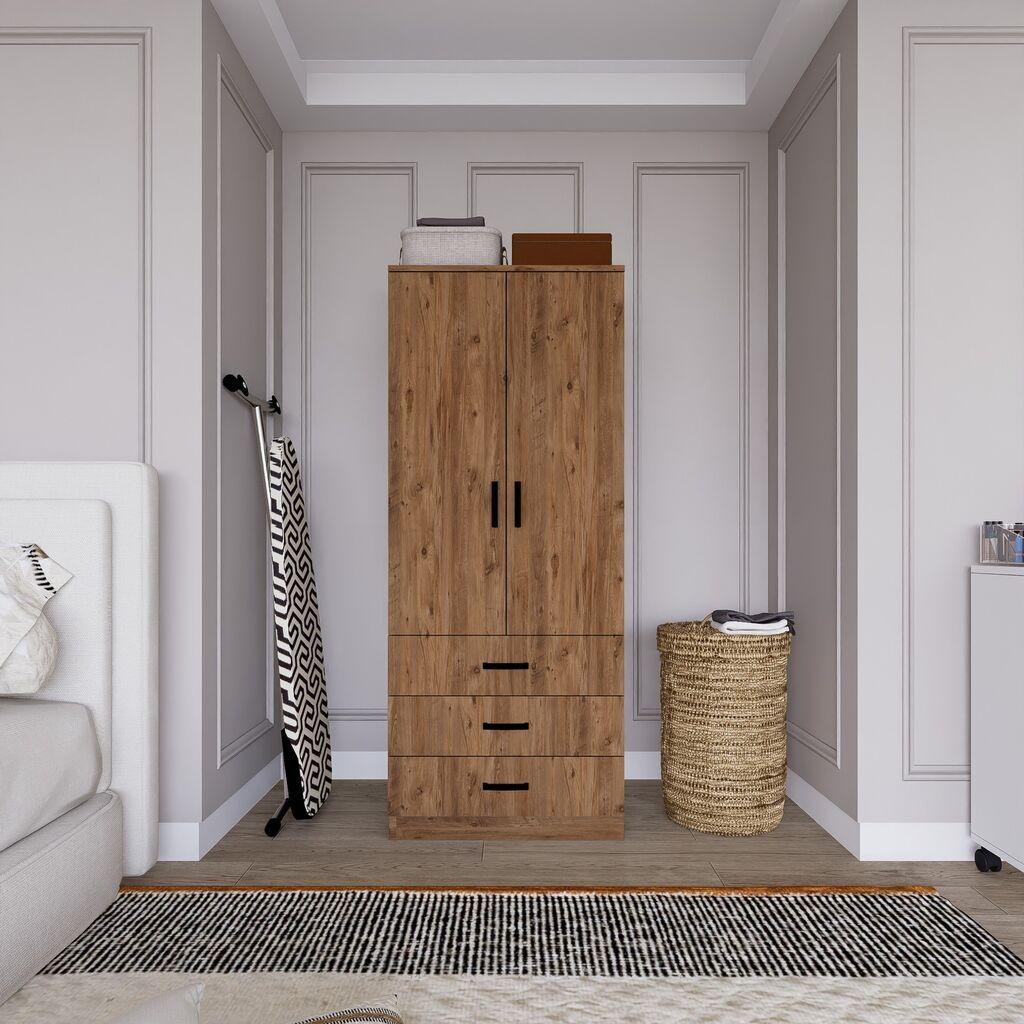 Гардеробер Hanah Home Easy 1600-57, 60x174,8x47 см, кафеава