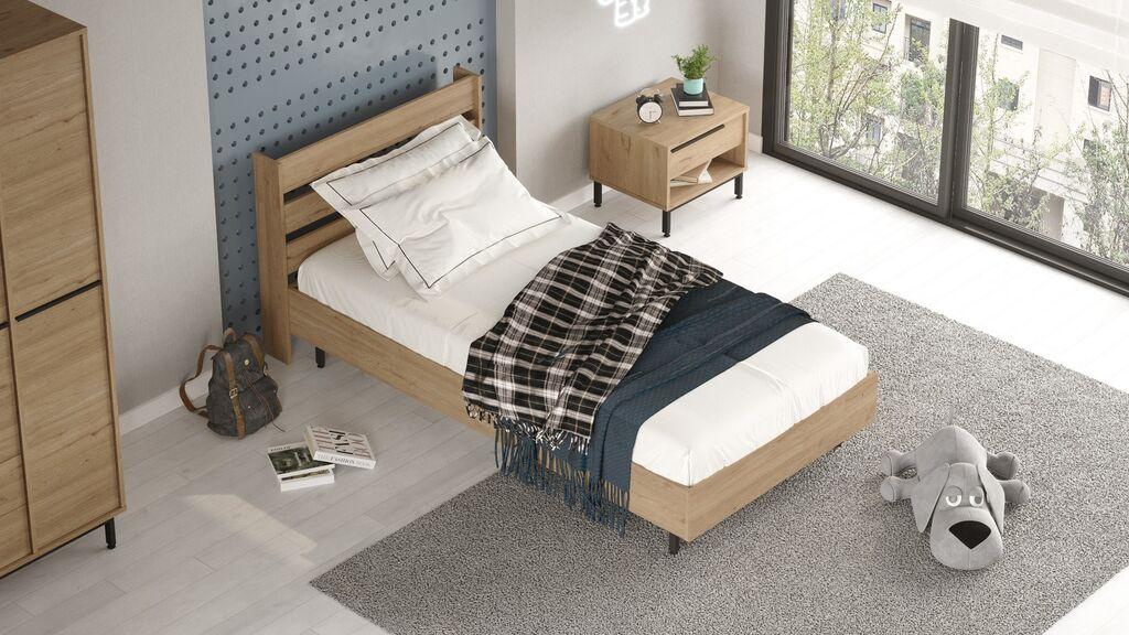Рамка за кревет Hanah Home On13-S, 108,5x205,6 см, боја на орев