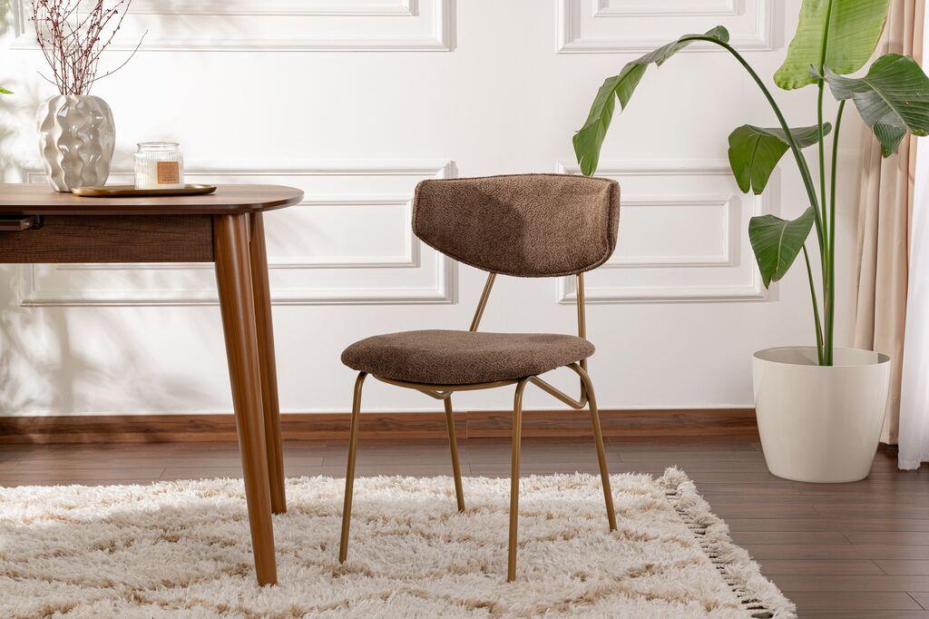 Комплет трпезариски столчиња Hanah Home Nancy, 2 парчиња, кафеава