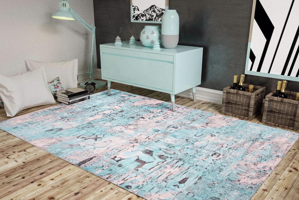 Conceptum Hypnose Carpet Funk Chenille 205, 75x230cm, тиркизна
