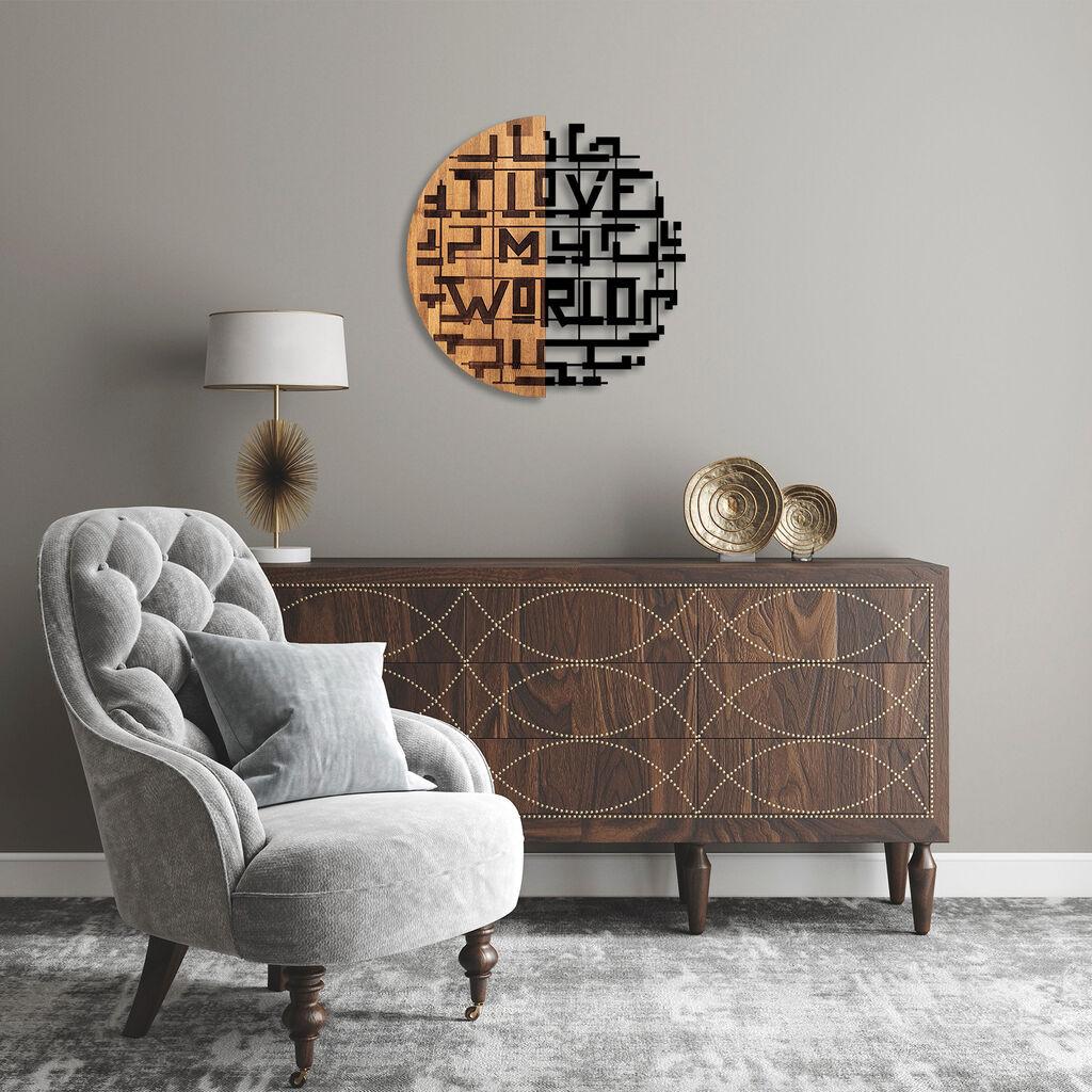 Wallity декорација за dzид и Love My World - 330, 56 см, црна
