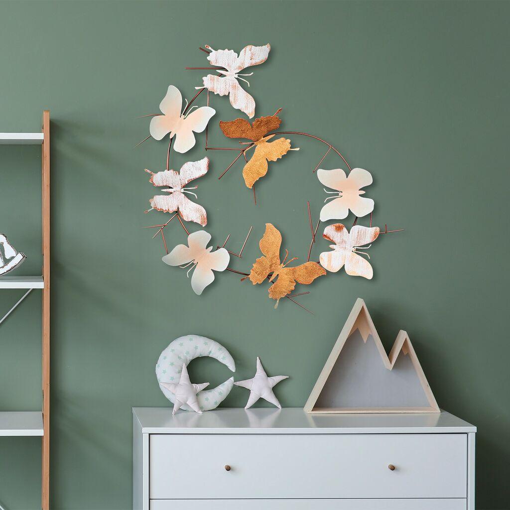 Wallity декорација за dzид Пеперутки-3, 80cmx80cmx4cm, шарени