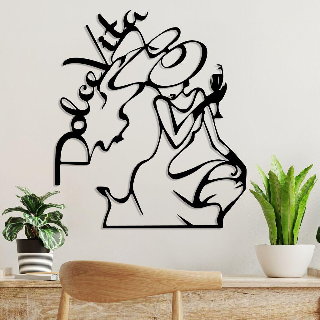 Wallity декорација за dzид Dolce Vita 2, 50x56 см, 1,5 мм, црна