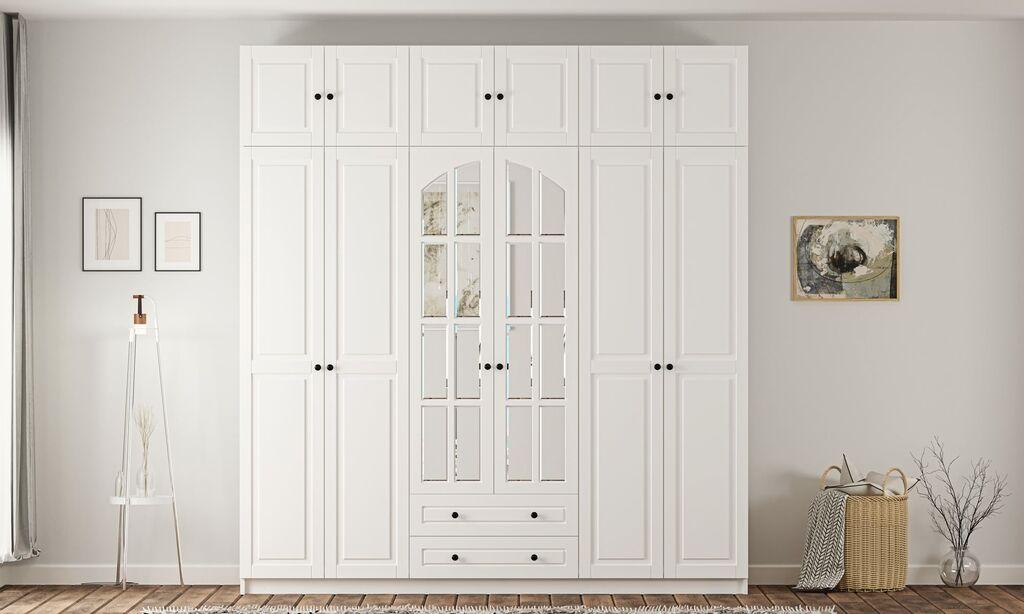 Гардеробер Hanah Home Rb-185-15, 210x210x52 см, бел
