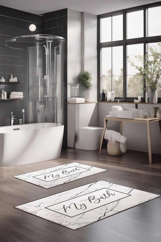 L'essentiel Maison сет Пастир за бања CT-5284, бело-сива