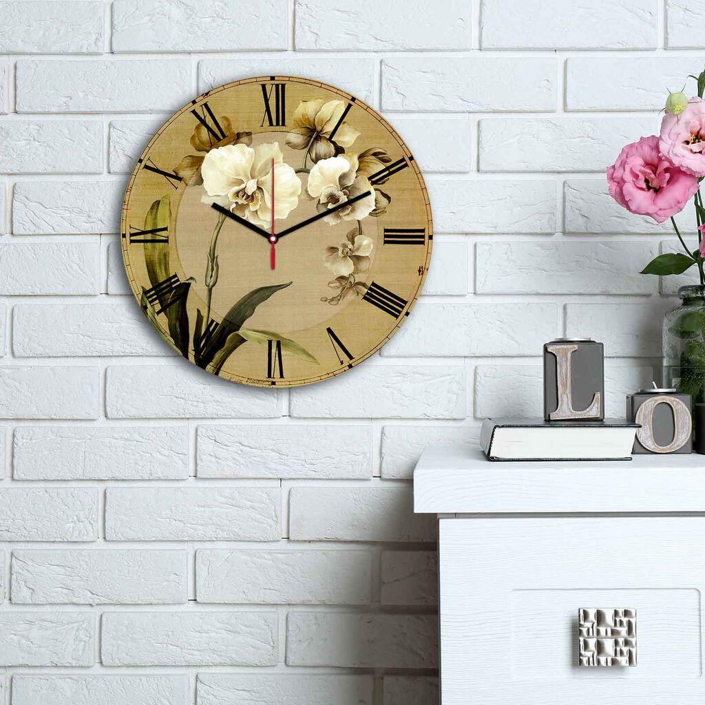 Wallity MDF dzиден часовник во боја 30 см