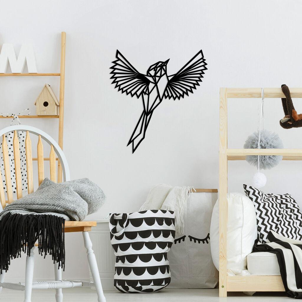 Wallity декорација за dzид King Bird - 479, 70 x 75 см, црна